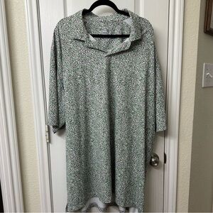 Callaway Green and Purple Fruit Patterned Golf Shirt